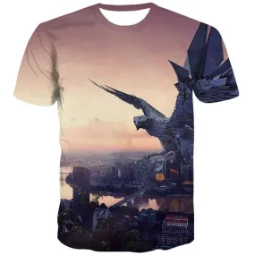 Eagle T-shirt Men Animal T-shirts Graphic City Tshirts Novelty Sunset Tshirts Cool