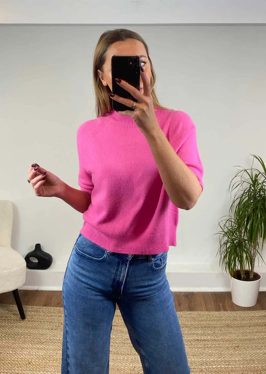 Elle Soft Knit Top in Pink