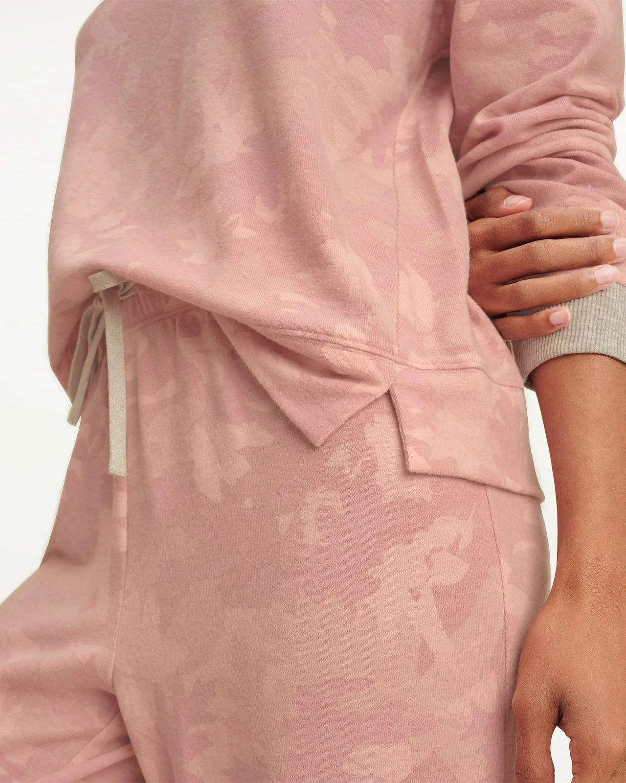 Elora Long Sleeve Jogger Set in Blush Camo