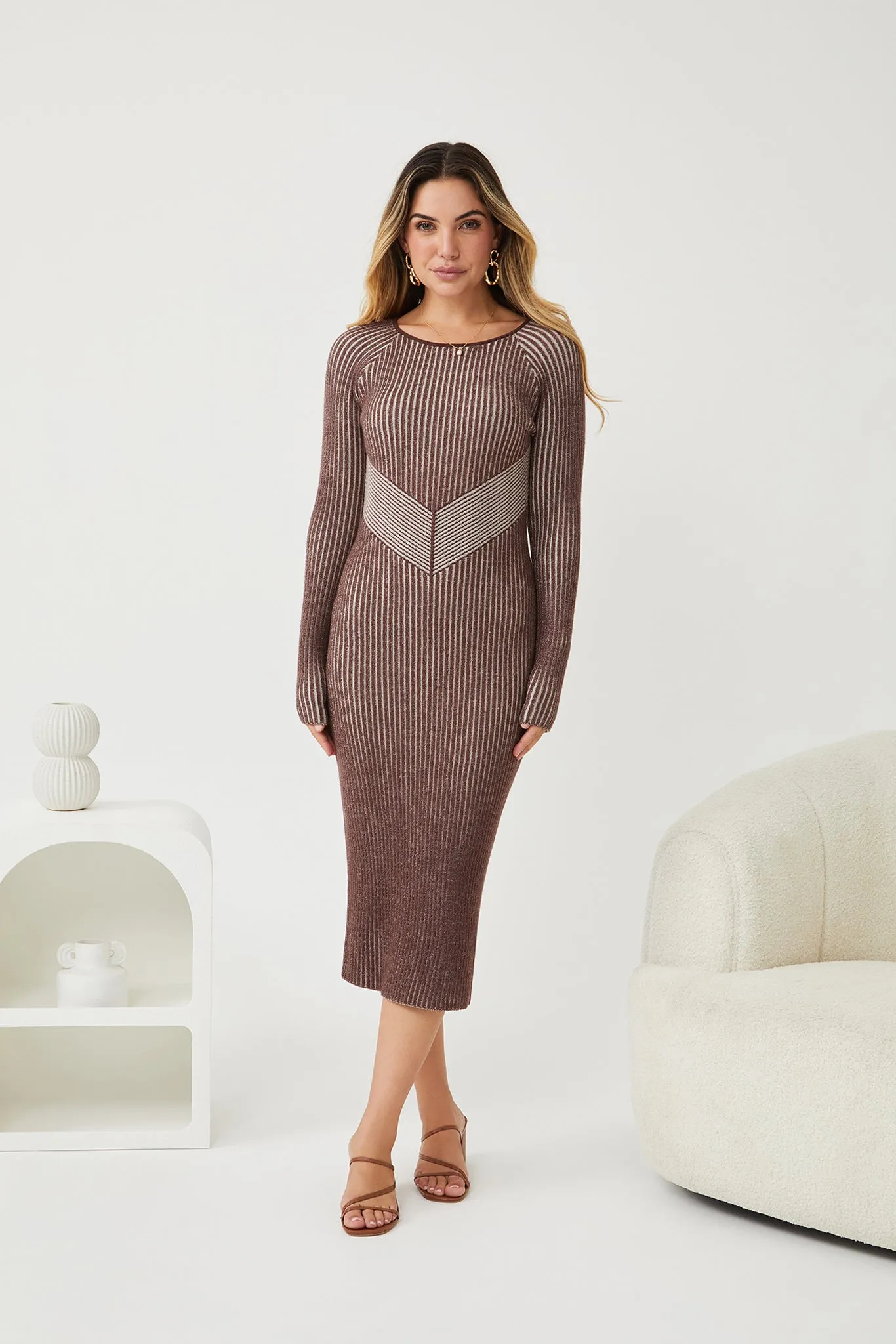 Elwyn Knit Dress - Chocolate