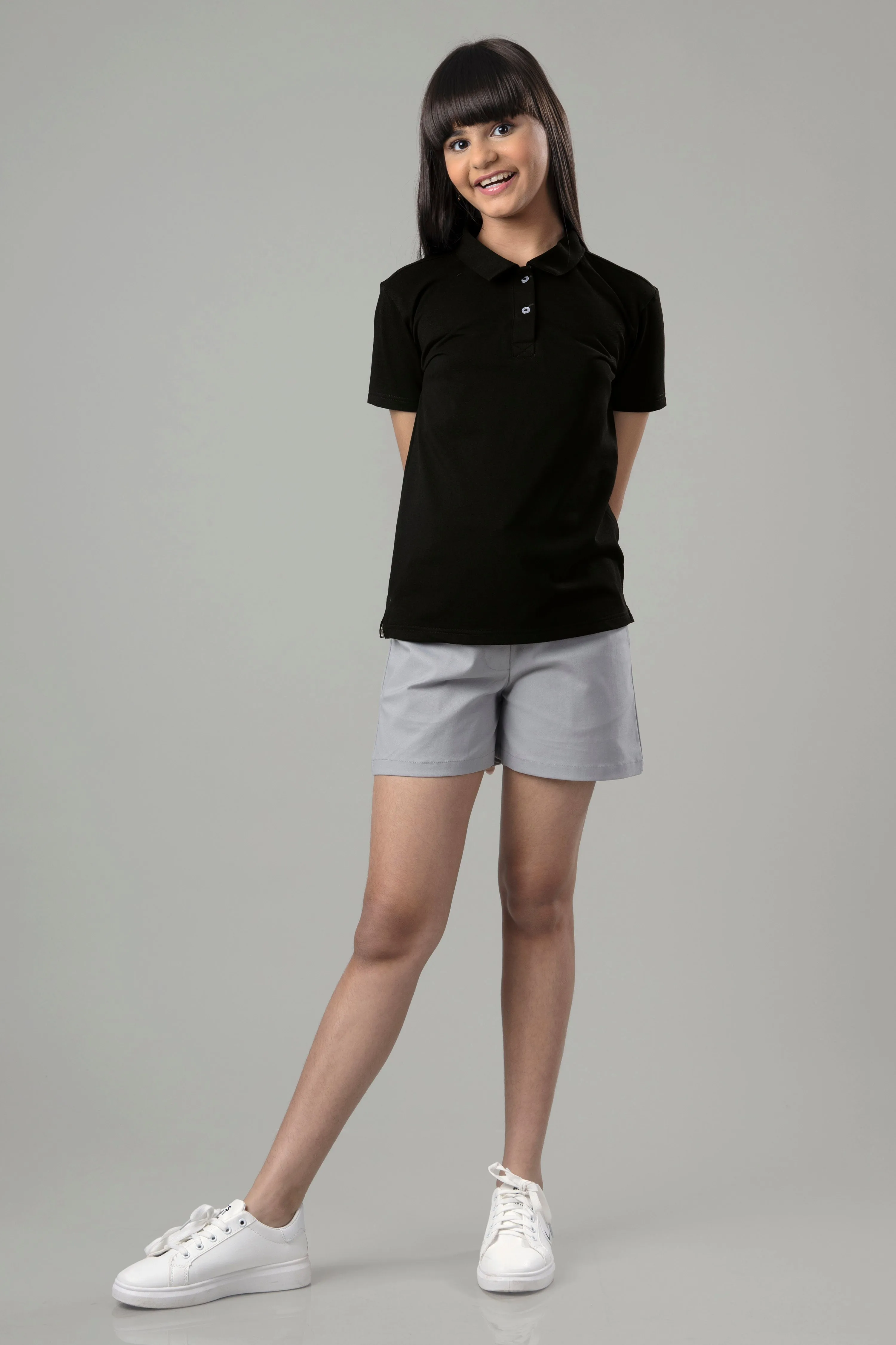 Exclusive Black Polo T-Shirt For Girls