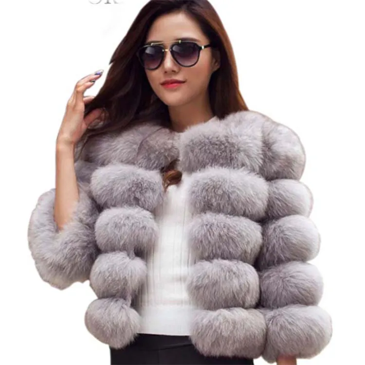 Faux Fur Short Bubble Coat