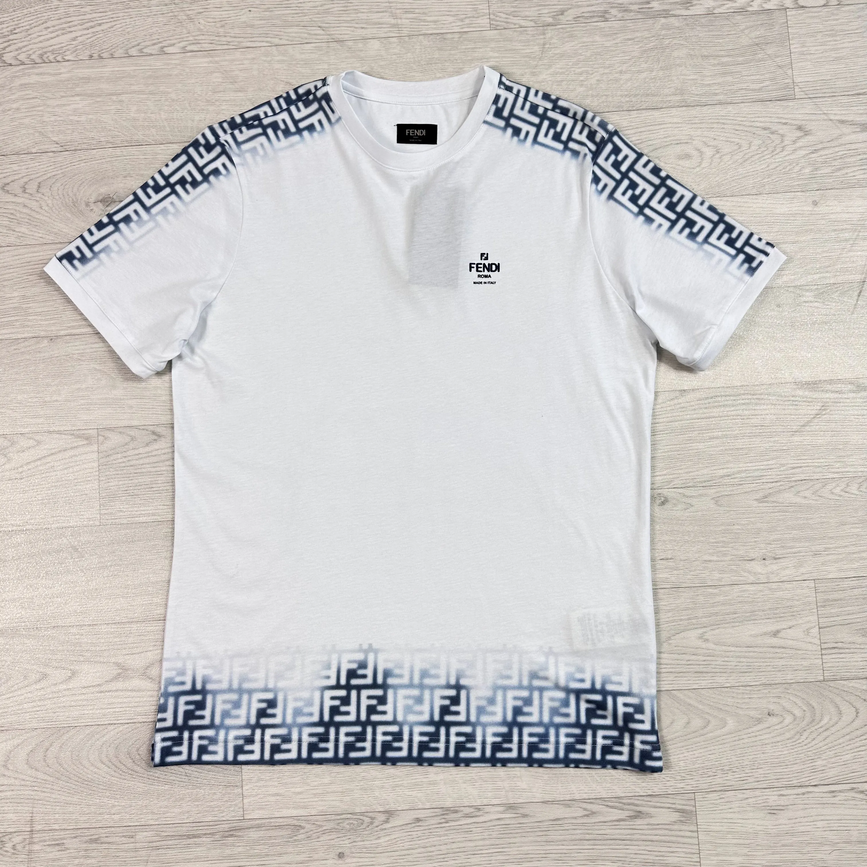 FF MONOGRAM FADED PRINT AVIO T-SHIRT