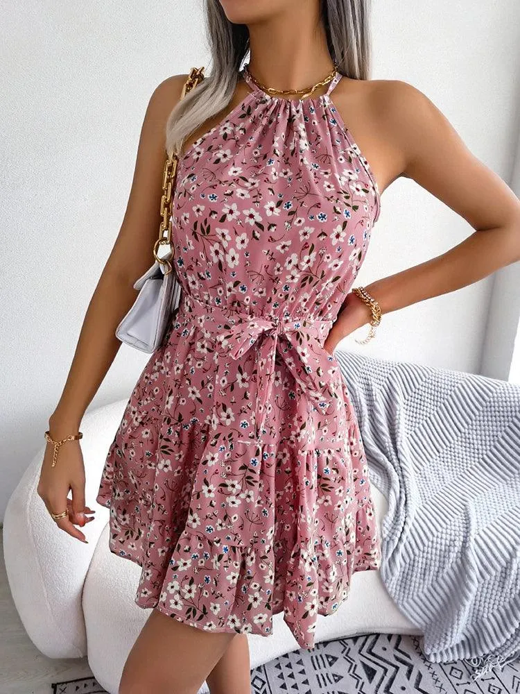 Floral Ruffle Beach Dress