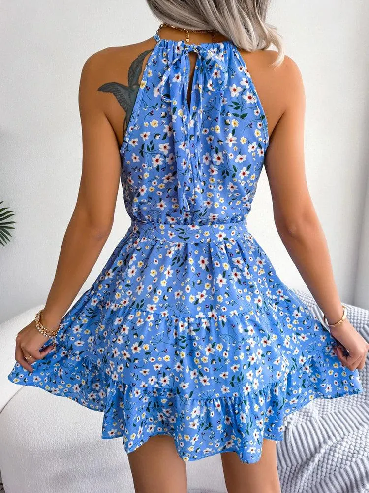 Floral Ruffle Beach Dress