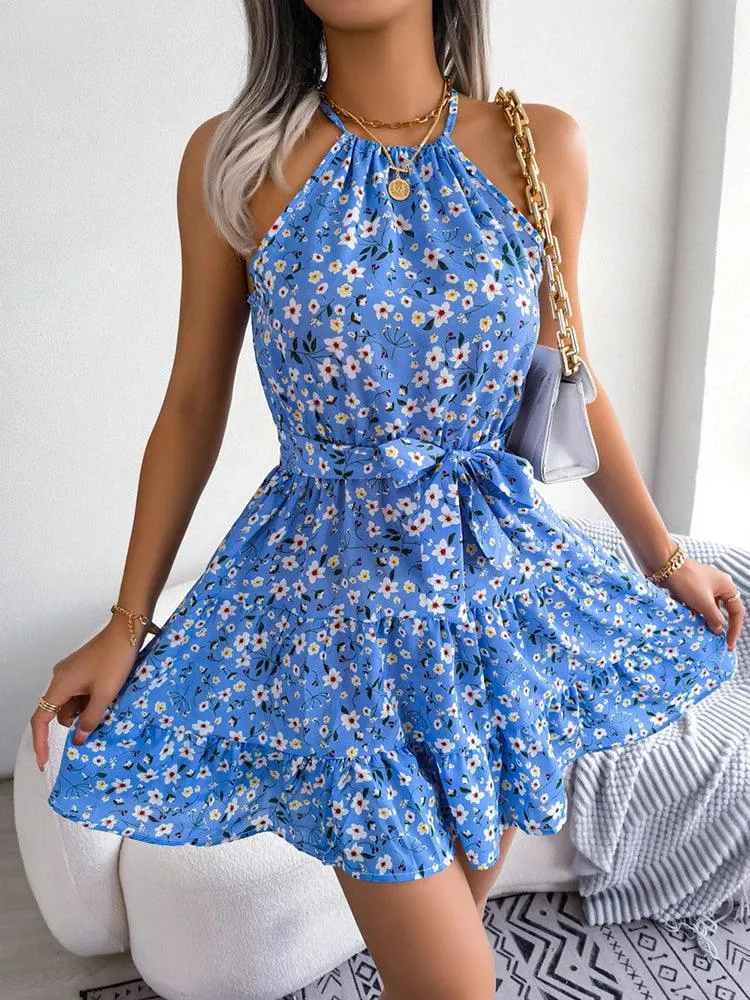 Floral Ruffle Beach Dress