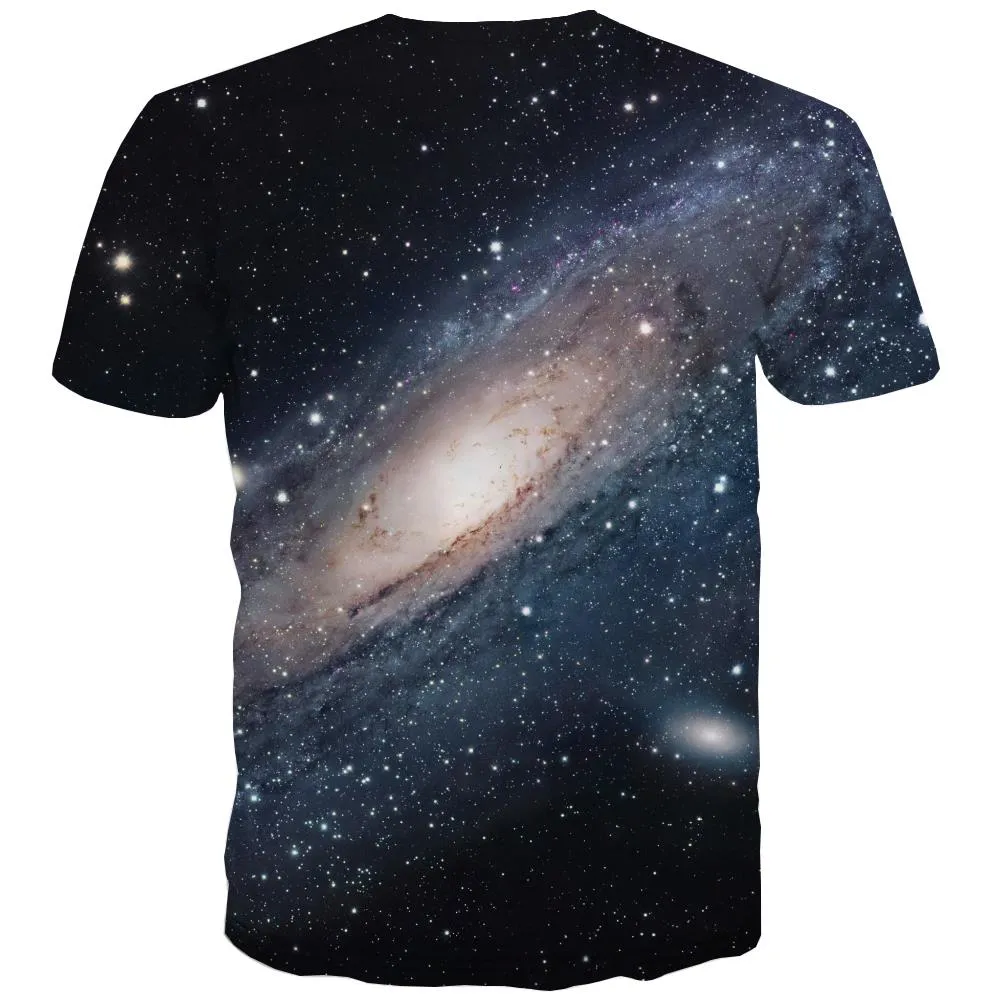 Galaxy T shirts Men Planet Tshirt Printed Starry Sky T-shirts Graphic Colorful Tshirts Casual Harajuku Tshirt Anime