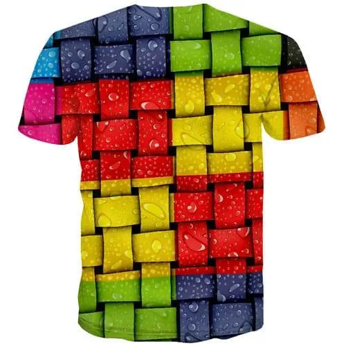 Geometric T shirts Men Colorful Tshirts Casual Psychedelic T-shirts 3d Russia T shirts Funny Gothic Tshirts Cool Short Sleeve