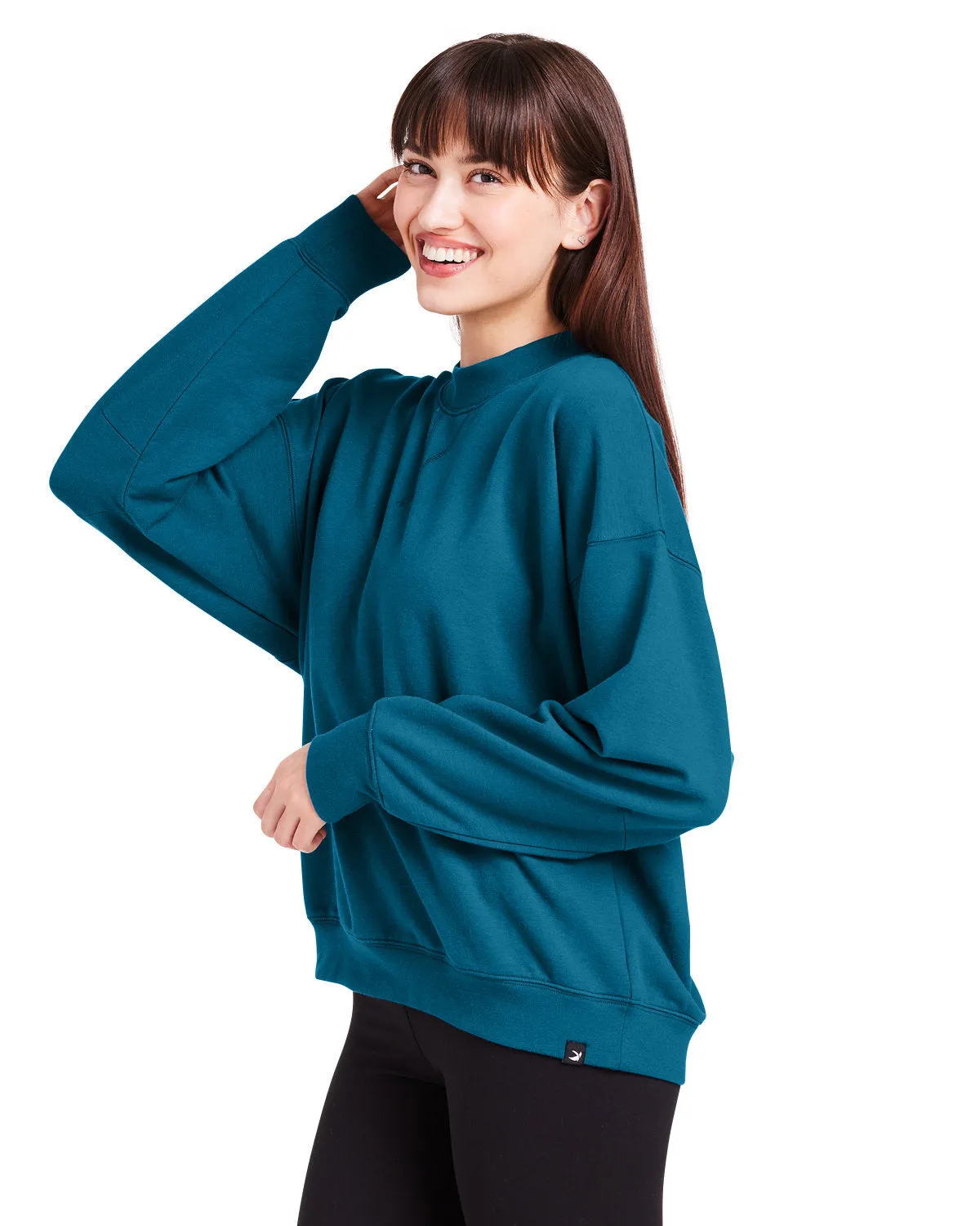 Glyder Ladies Vintage Oversized Crew Pullover