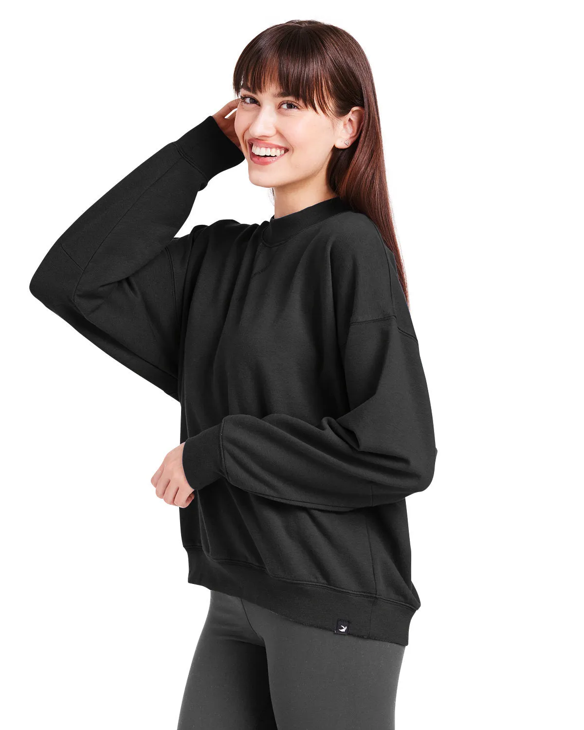 Glyder Ladies Vintage Oversized Crew Pullover