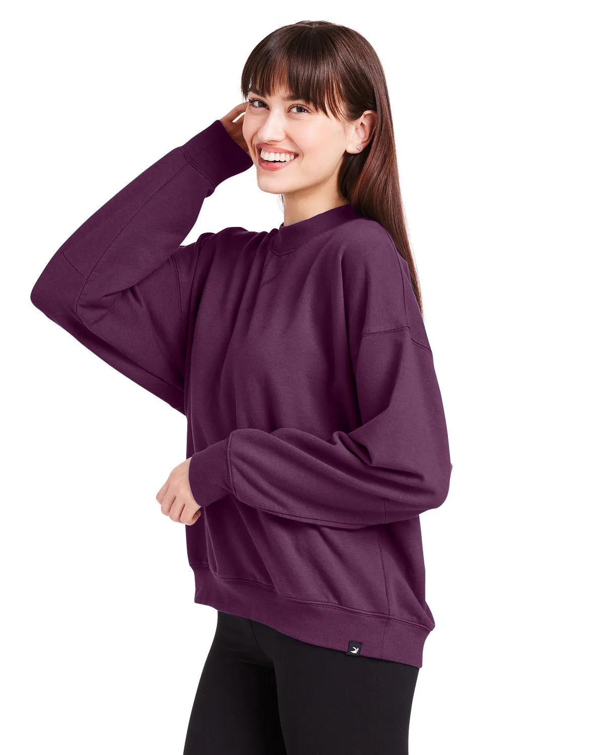 Glyder Ladies Vintage Oversized Crew Pullover