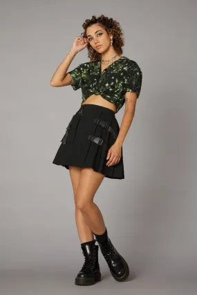 Goth Buckle Mini Skirt