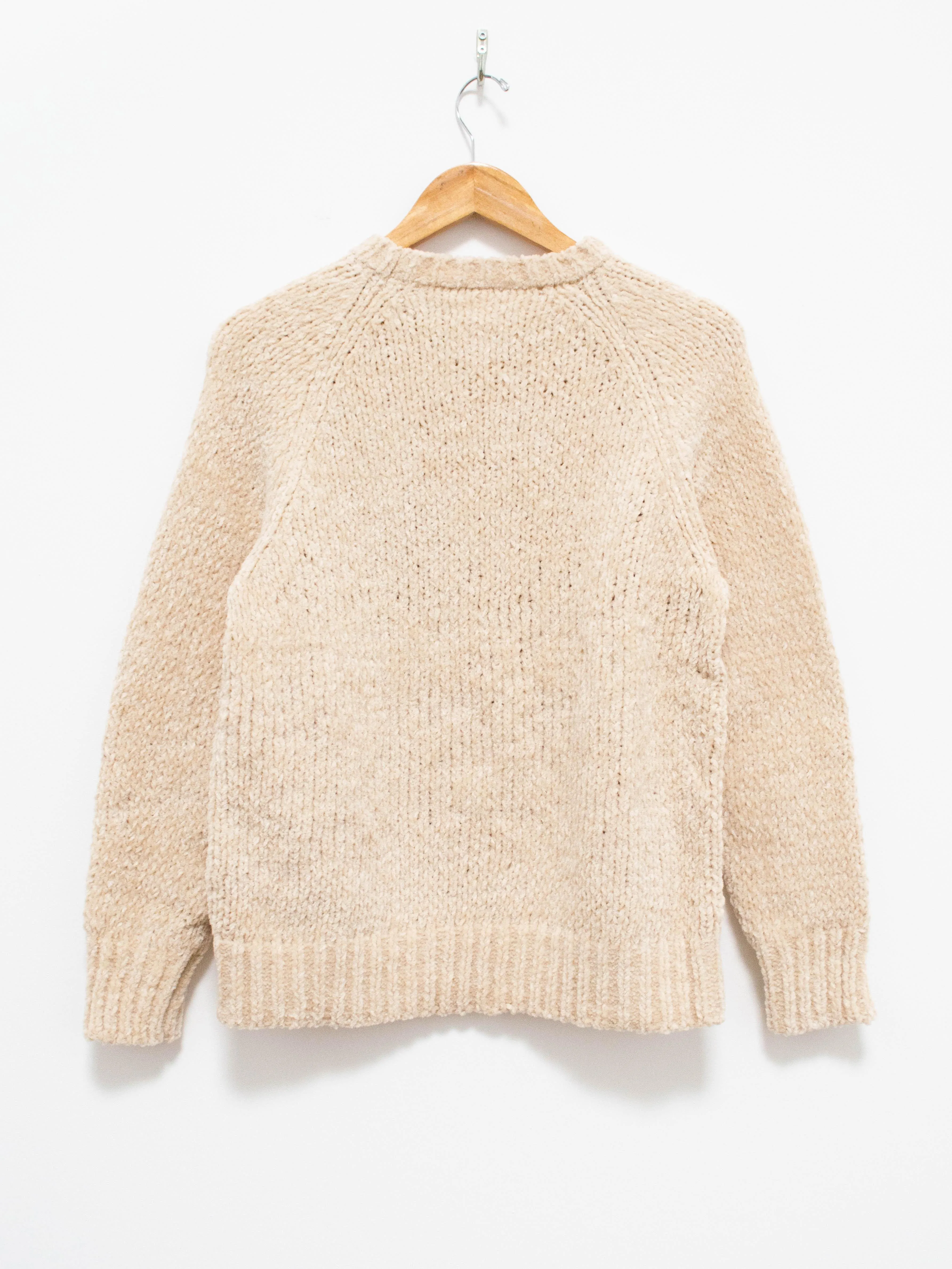 Hand Dyed Cotton Mole Yarn Crewneck - Natural