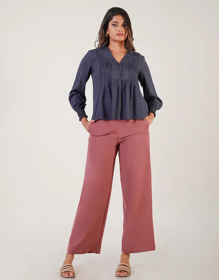 High Waist Wide Leg Pant with Pockets