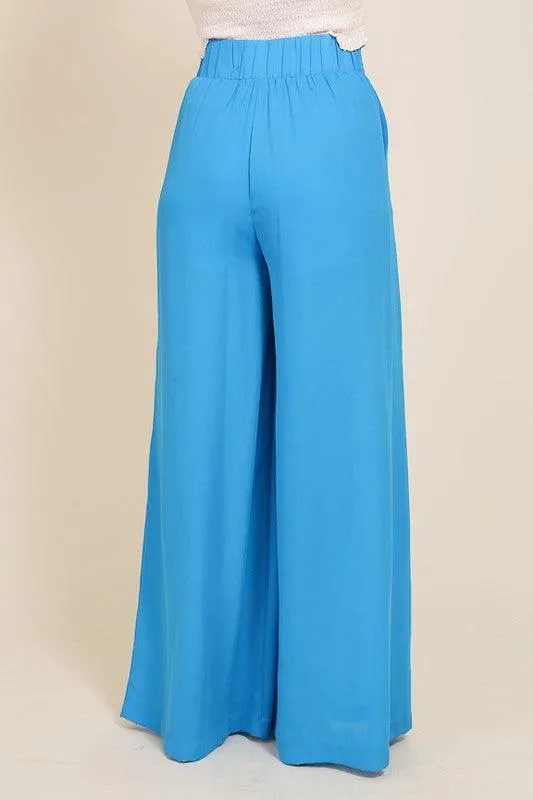 High waisted wide leg dress pants