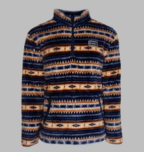 Hooey Men's Navy Serape Print 1/4 Zip Fleece Pullover HFP015NVTN