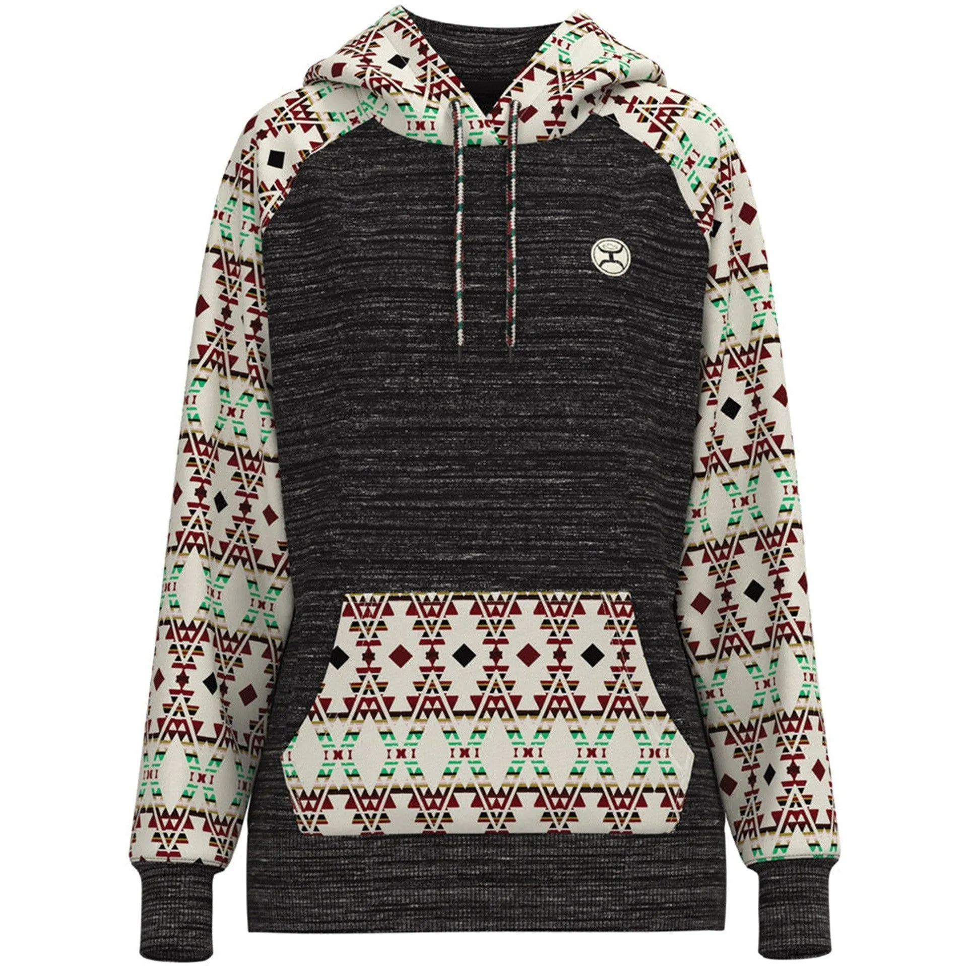 Hooey Women's Charcoal and Aztec Summit Hoodie