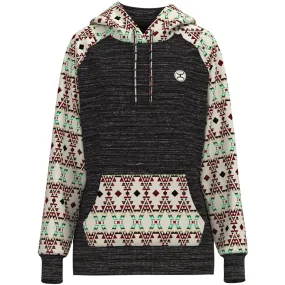 Hooey Women's Charcoal and Aztec Summit Hoodie