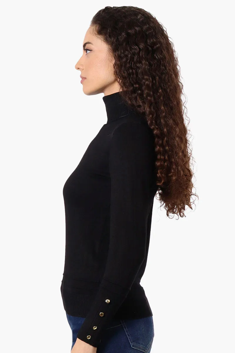 International INC Company Basic Turtleneck Pullover Sweater - Black