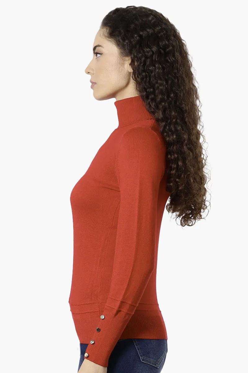 International INC Company Basic Turtleneck Pullover Sweater - Red