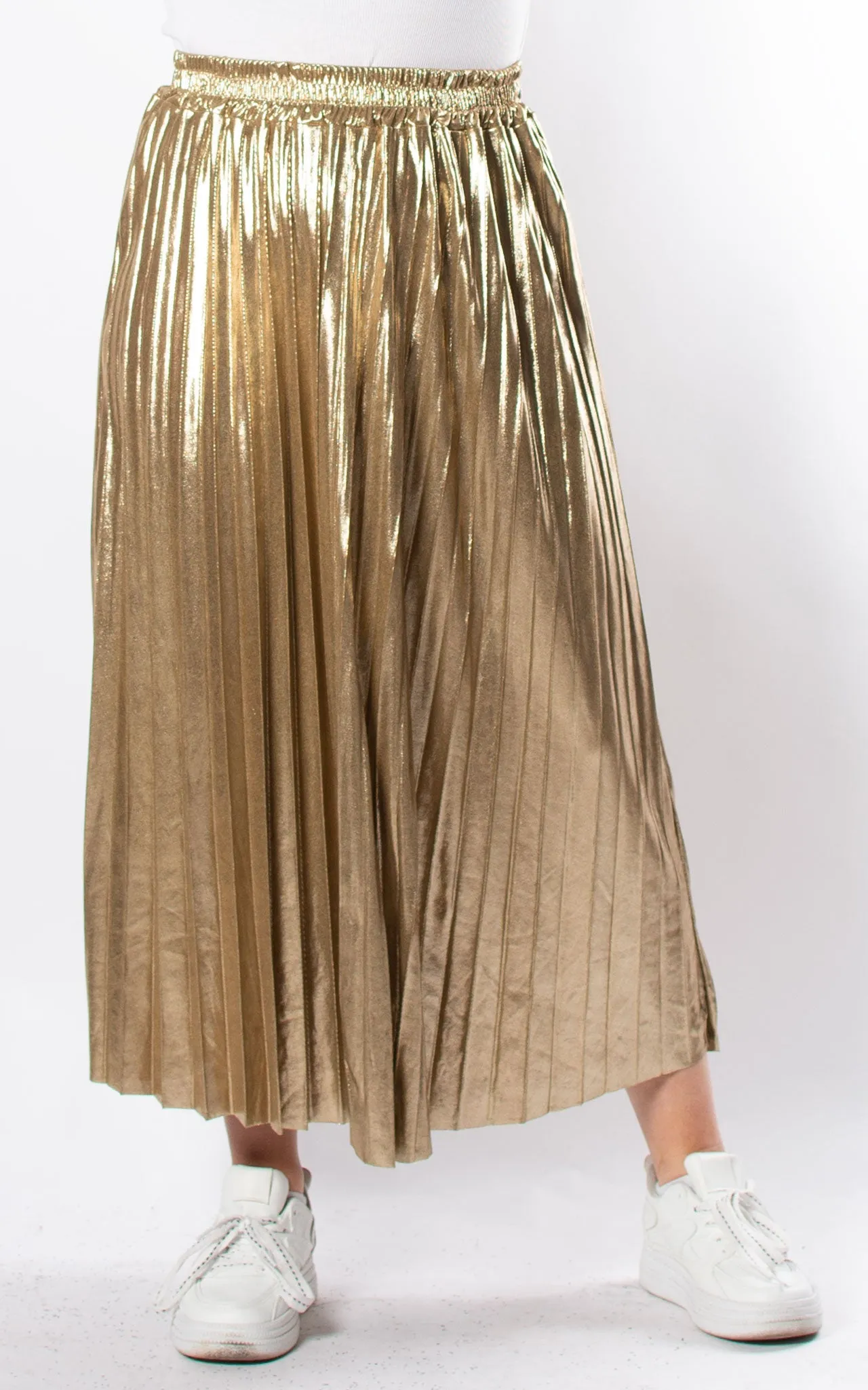 Isabel Pleated Skirt | Gold