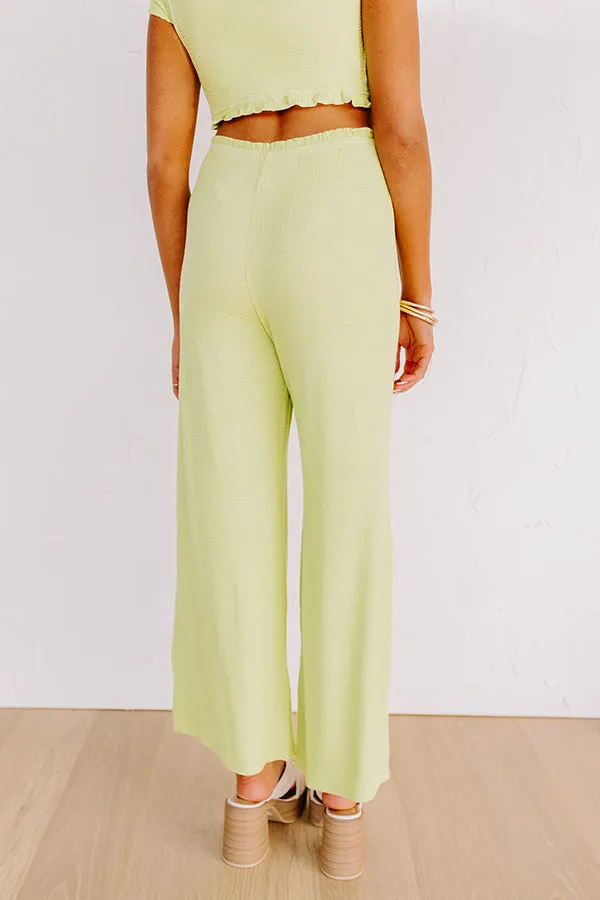 Isla High Waist Pants in Lime