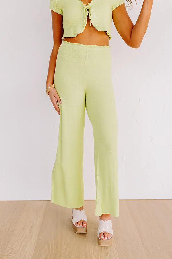 Isla High Waist Pants in Lime