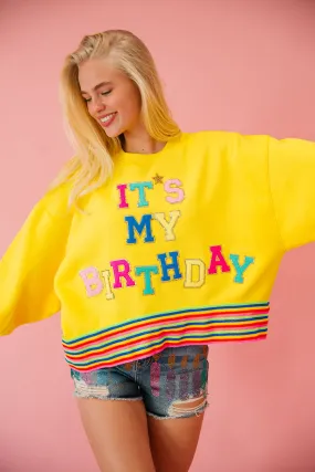 IT'S MY BIRTHDAY YELLOW RIBBON PULLOVER