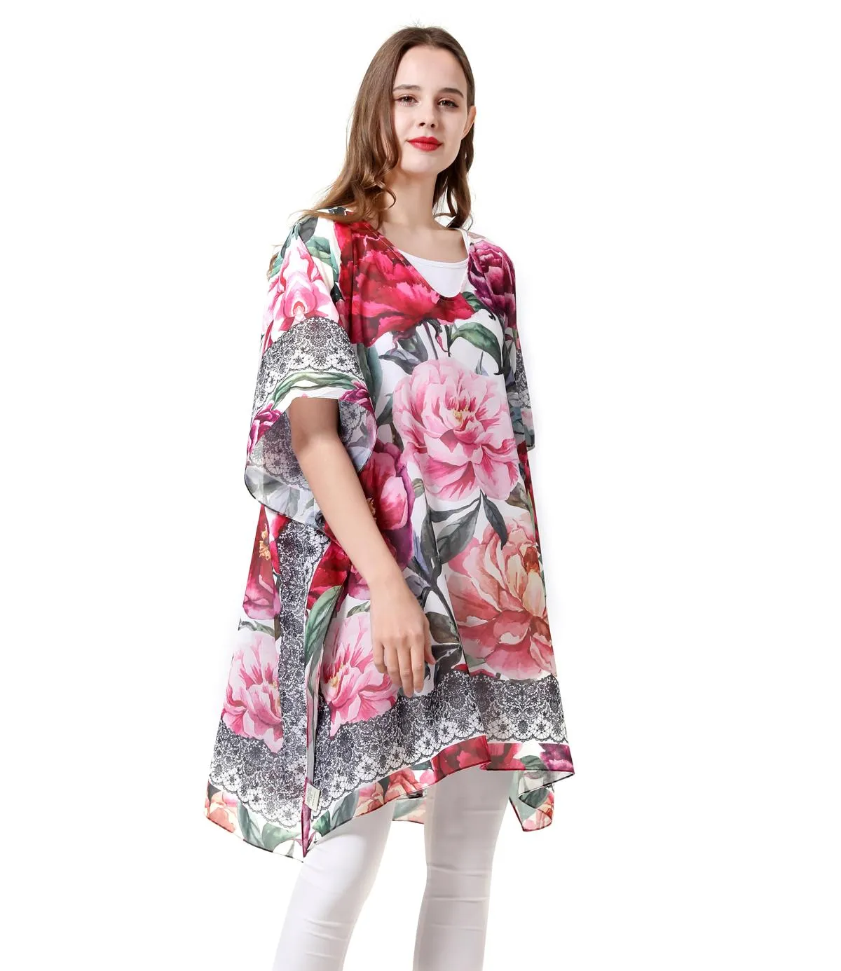 JC061905 Peony V-Neck Tunic