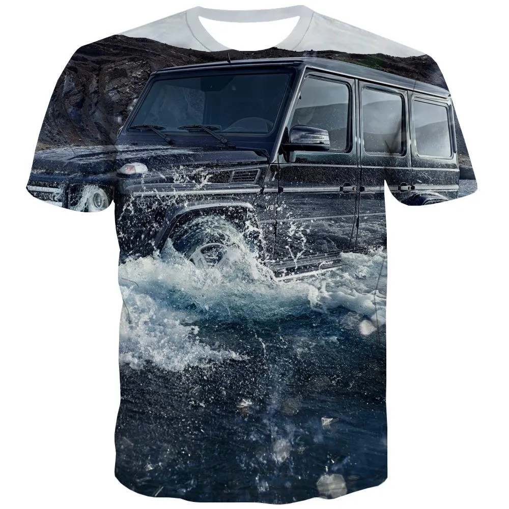 Jeep T-shirt Men Offroad T-shirts 3d car T-shirts Graphic Short Sleeve summer