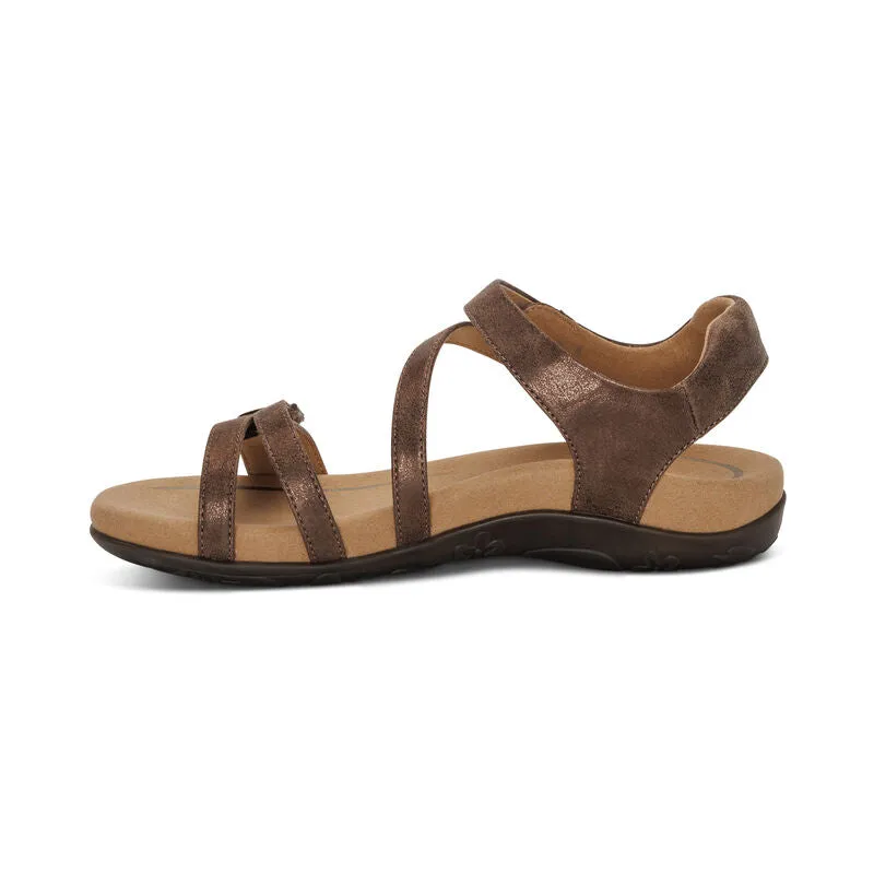 Jess Adjustable Strap Sandal - Bronze