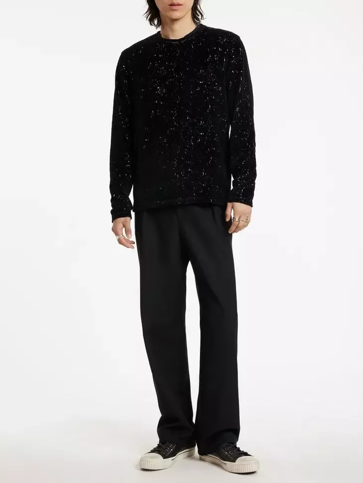 John Varvatos Saudades Crewneck Sweater - Black