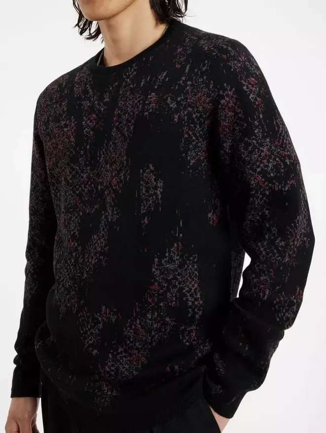 John Varvatos Vernon Crew Neck Sweater, Merlot