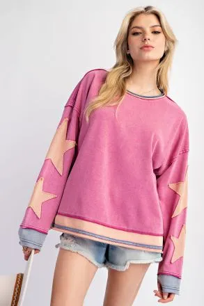 Kirk Star Patch Mineral Washed Knit Pullover  *FINAL SALE*