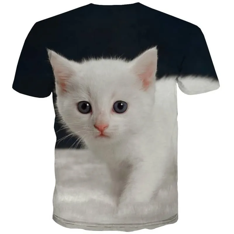 kitten tshirt 3D tshirt cat men pet Cool art costume