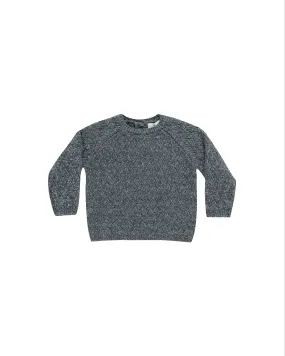 Knit Sweater in Heathered Indigo