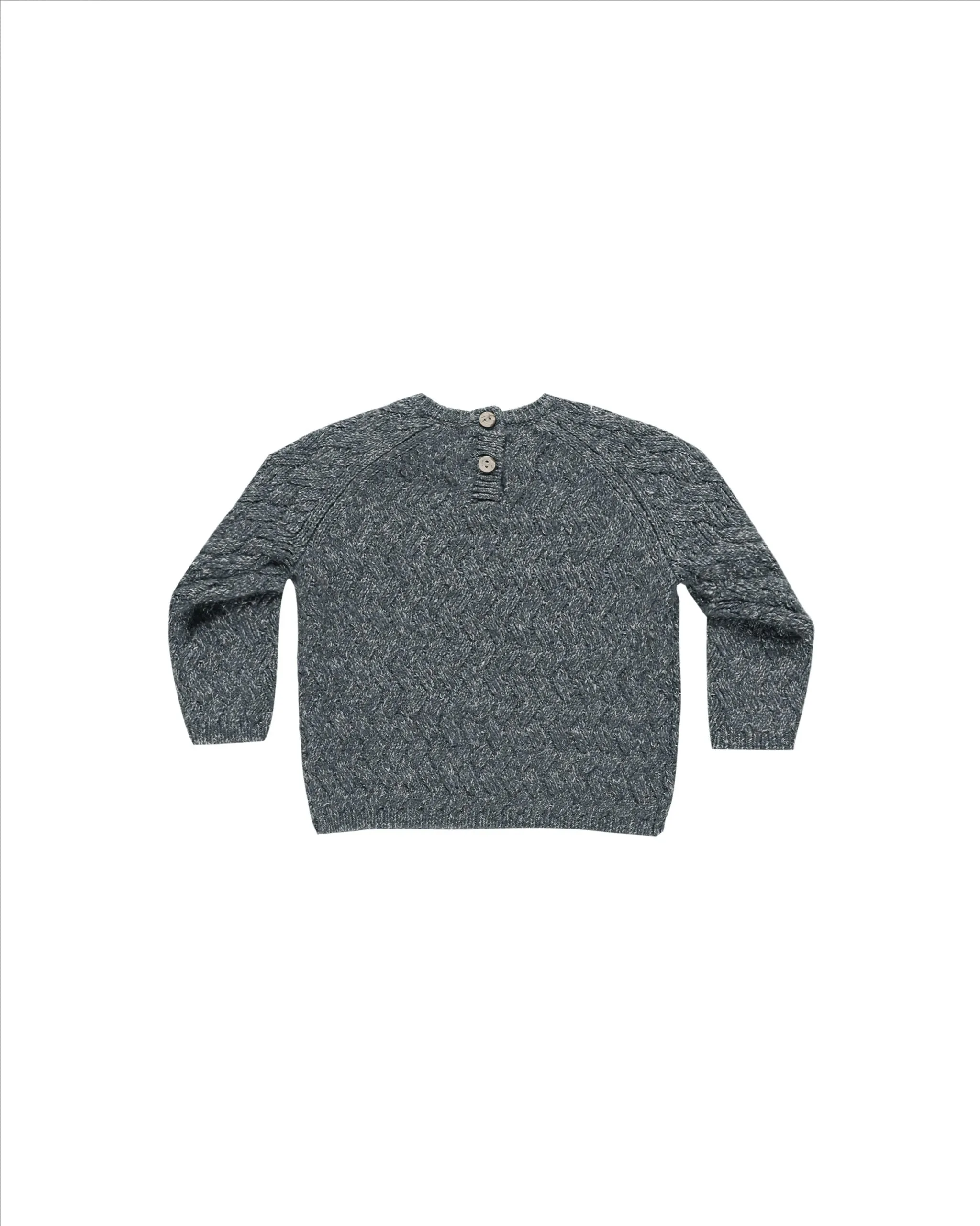 Knit Sweater in Heathered Indigo