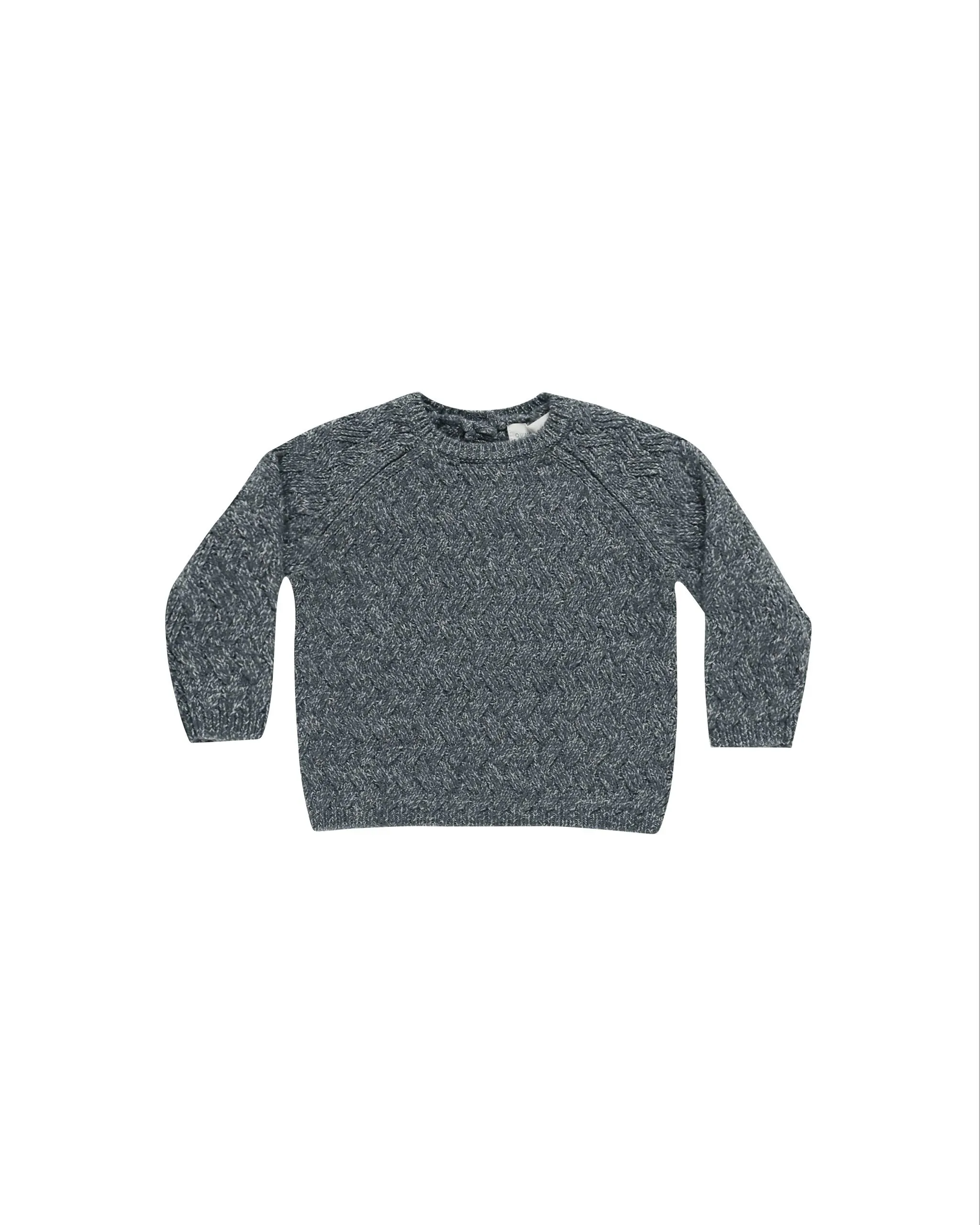 Knit Sweater in Heathered Indigo