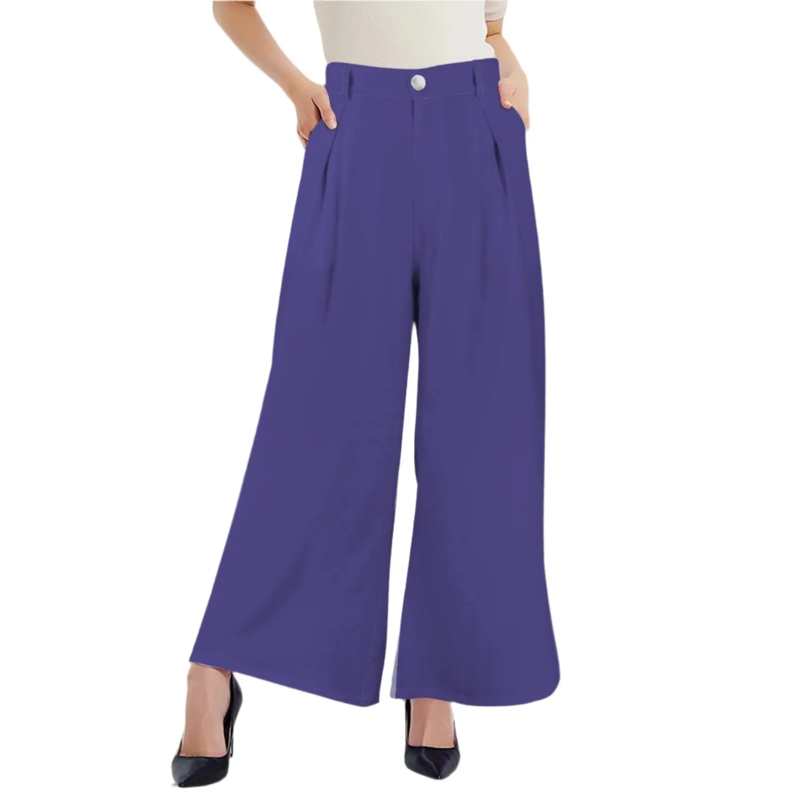 Kume Violet High Rise Wide Leg Pants