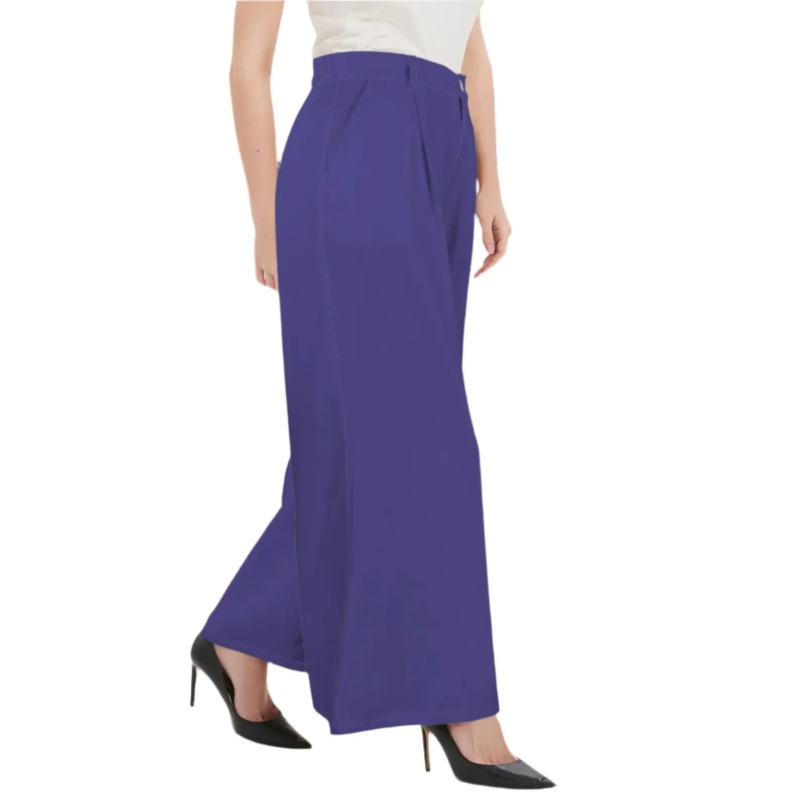 Kume Violet High Rise Wide Leg Pants