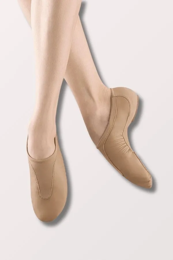 Ladies Pulse Leather Jazz Shoes - Tan