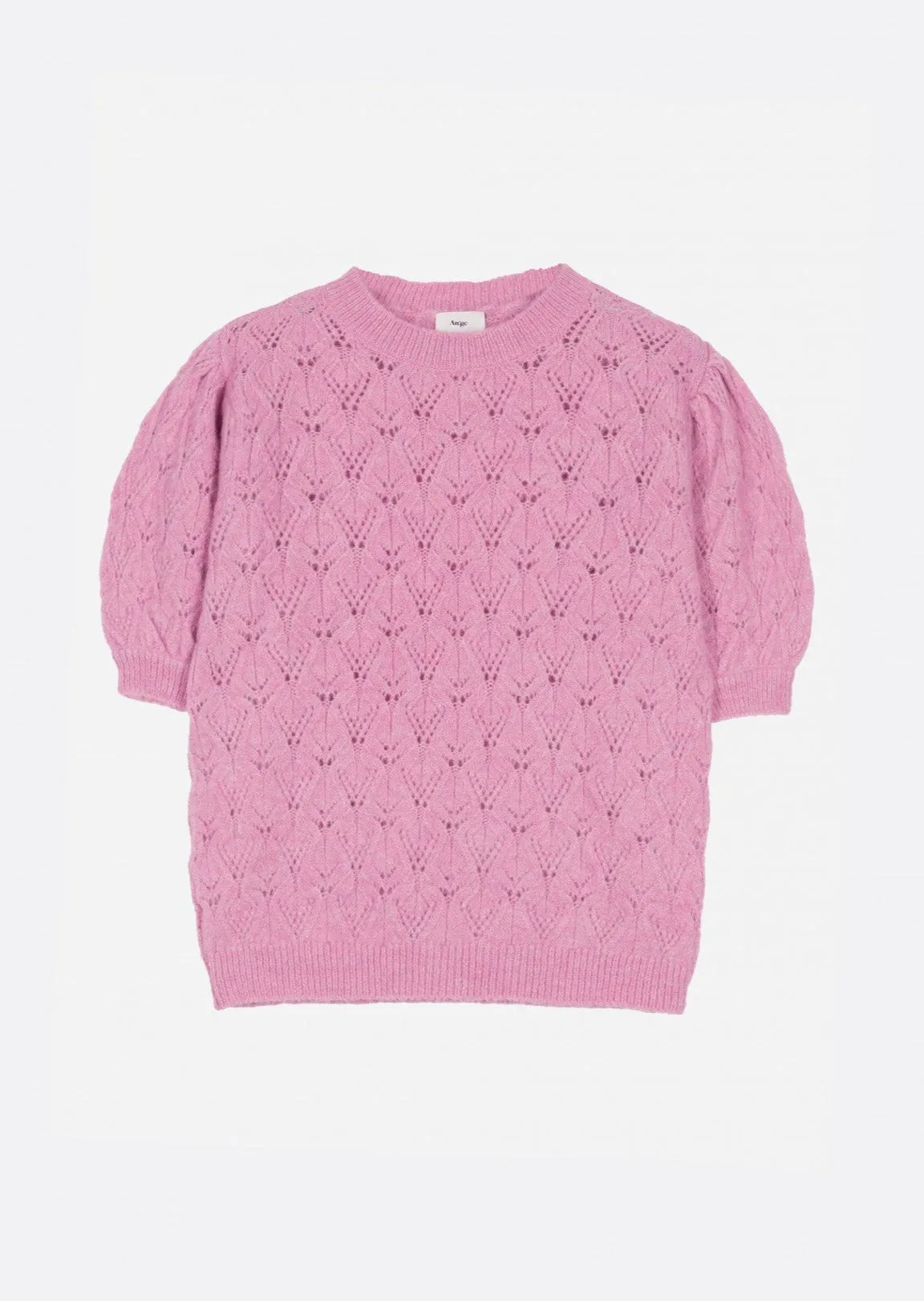 Ledika Short-Sleeve Sweater: Pink