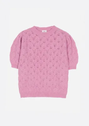 Ledika Short-Sleeve Sweater: Pink