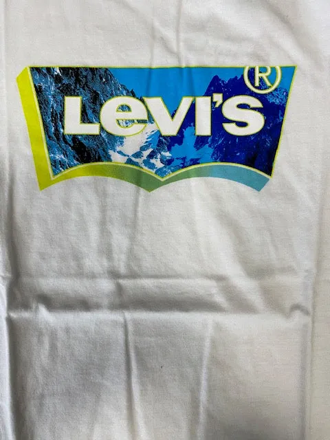 Levi's T-shirt manica corta Landscape Batwing Fill 8EH317-W1T white