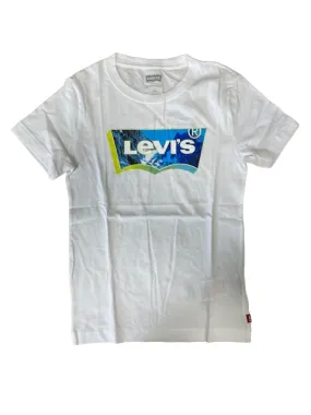 Levi's T-shirt manica corta Landscape Batwing Fill 8EH317-W1T white