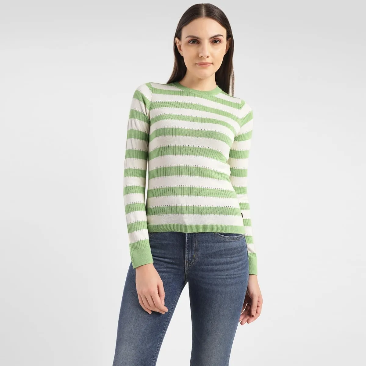 Levi's Women's Cotton Blend Casual Sweater (A7864-0000_Green