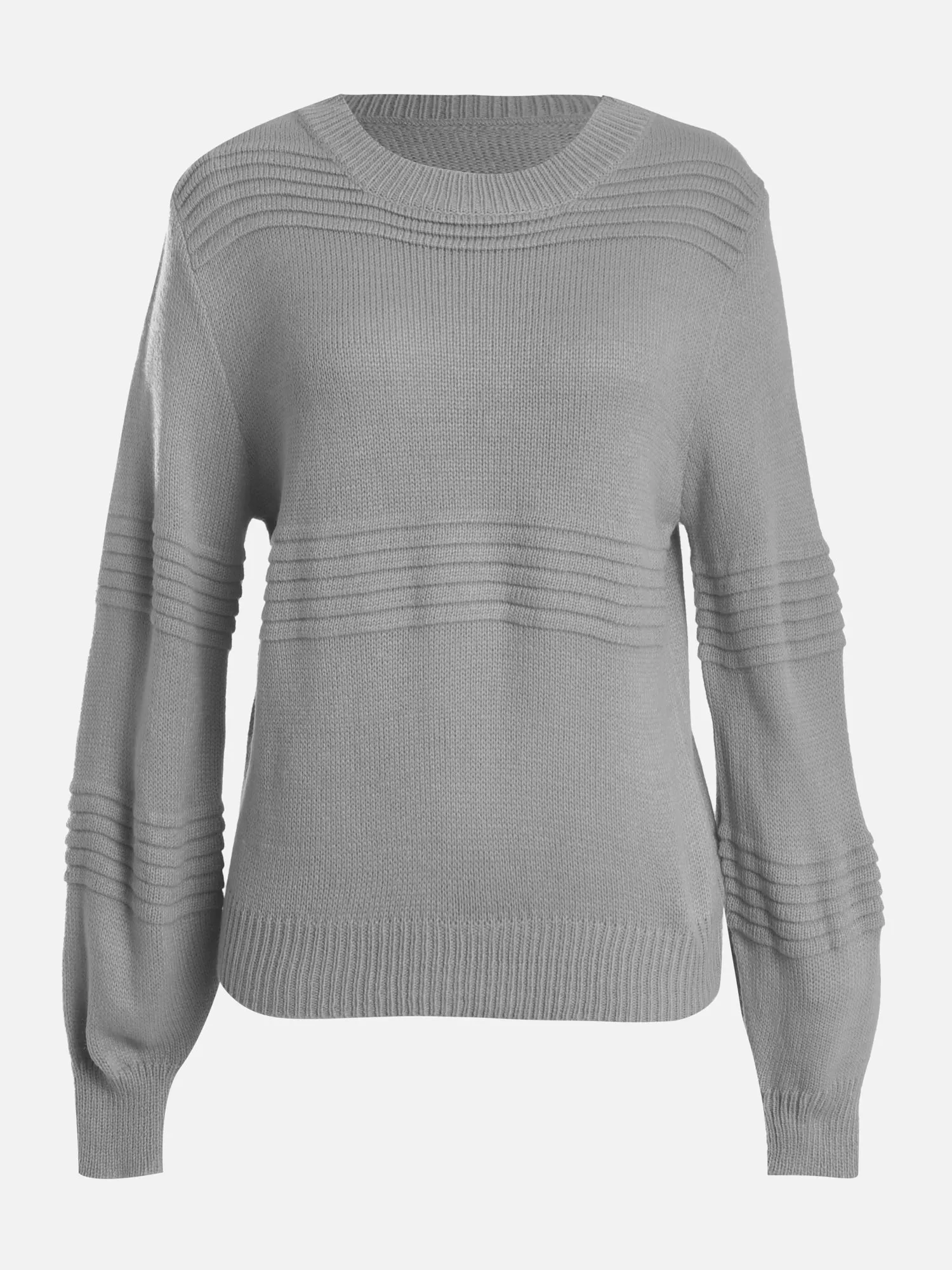 Long-Sleeved Knitted Pullover