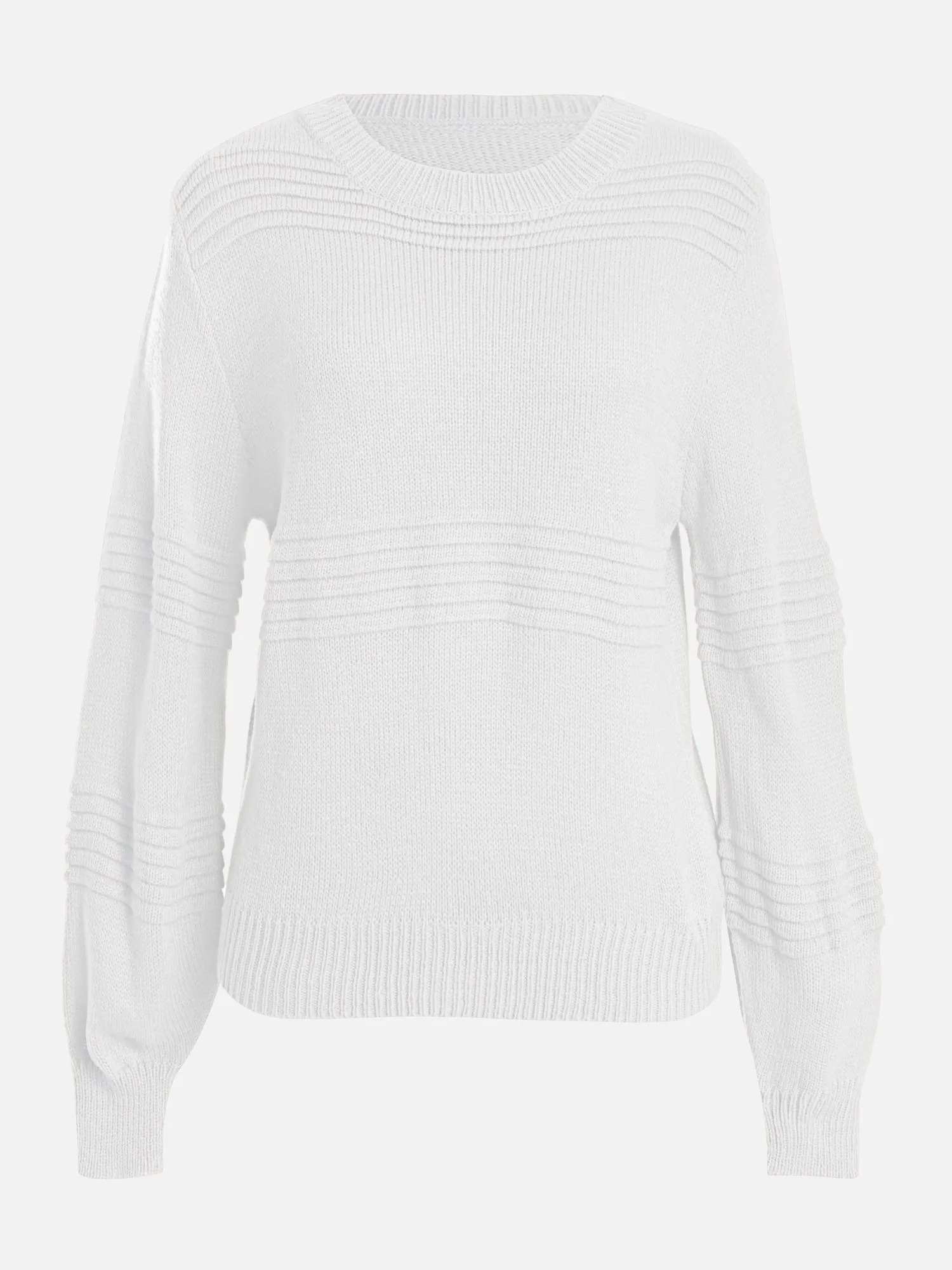 Long-Sleeved Knitted Pullover