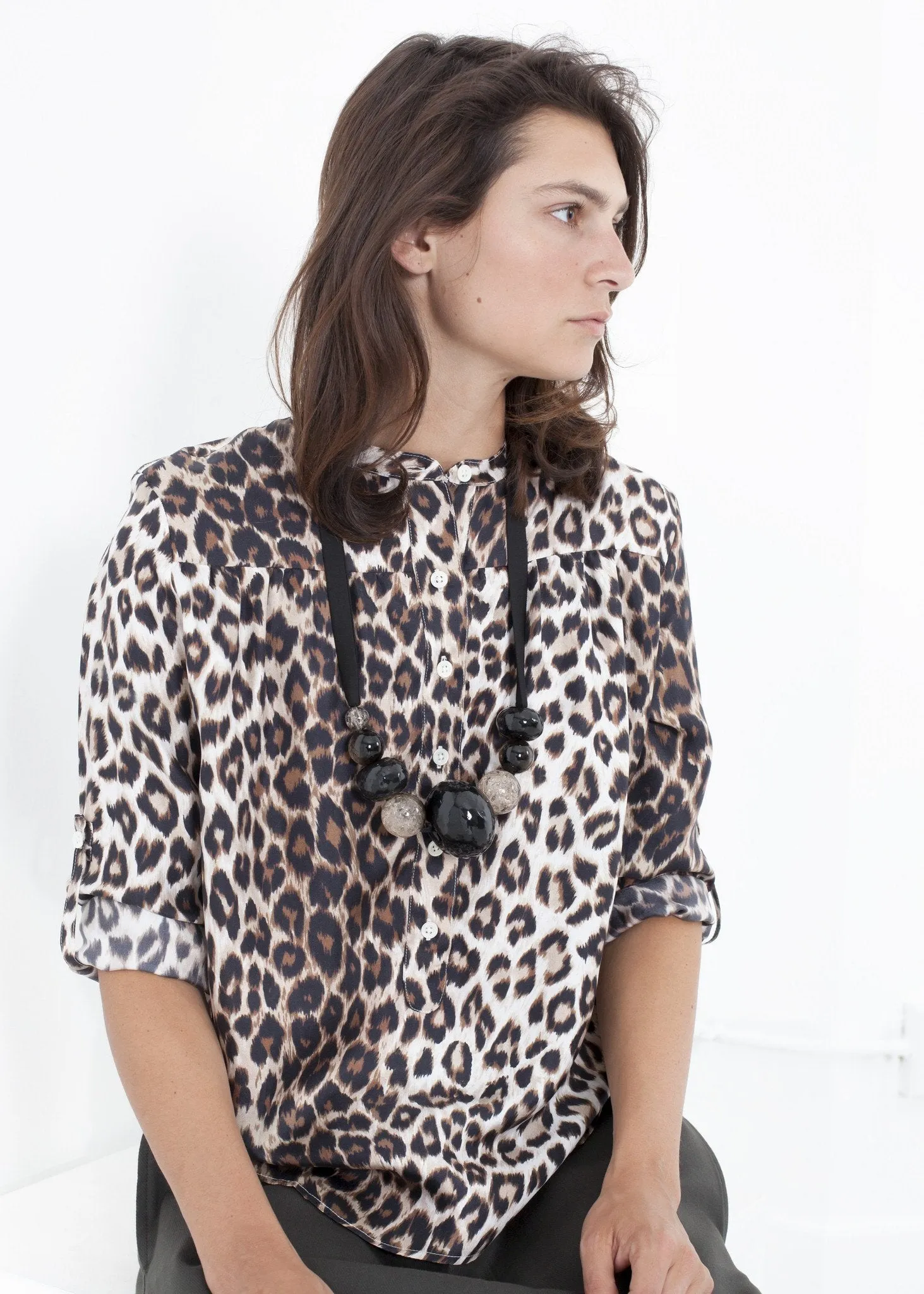 Madame L Blouse in Leopard