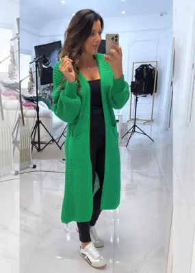 Margaret Green Longline Cardigan